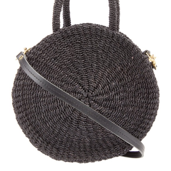 Clare V navy Raffia straw bag. - Picture 3 of 7